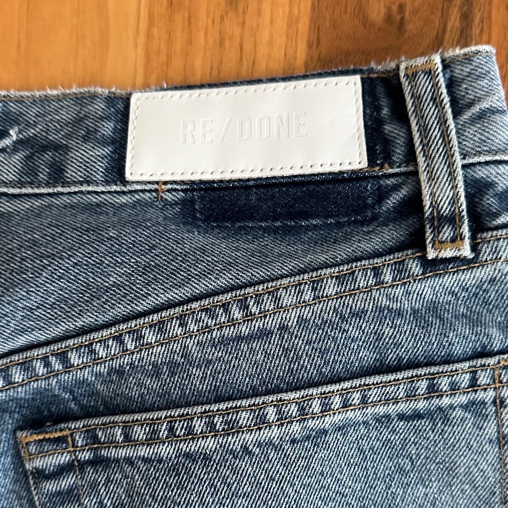 Re/Done Distressed High Rise Jeans - Picture 4 of 4